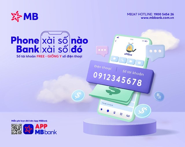 Dịch vụ cung cấp số t&agrave;i khoản tr&ugrave;ng với số điện thoại di động của MB thu h&uacute;t sự quan t&acirc;m lớn của kh&aacute;ch h&agrave;ng &nbsp;