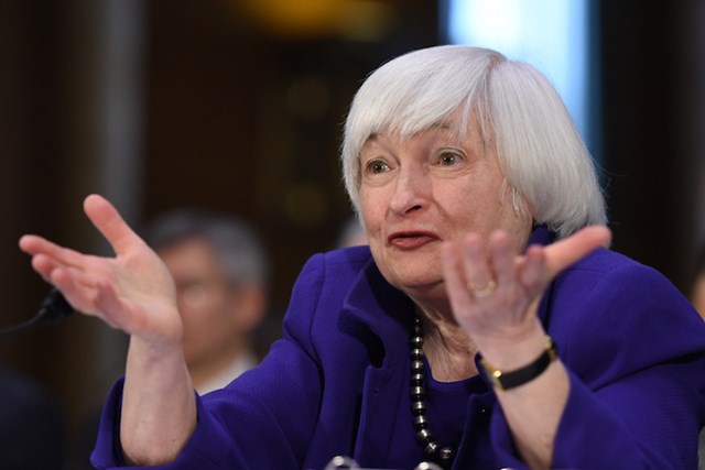 Bộ trưởng Bộ T&agrave;i ch&iacute;nh Mỹ Janet Yellen. (Ảnh:&nbsp;AFP). &nbsp;