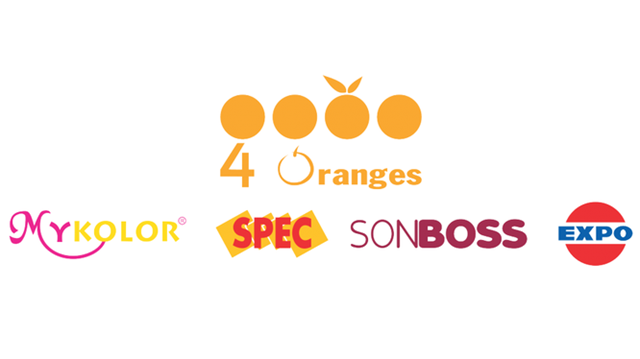 4 nh&atilde;n hiệu sơn nổi tiếng của 4 Oranges: Mykolor, Spec, Sonboss, Expo &nbsp;