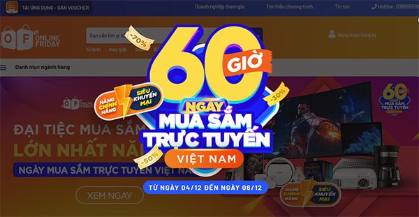 "60 giờ mua sắm trực tuyến Việt Nam" mang lại nhiều ưu đ&atilde;i cho người ti&ecirc;u d&ugrave;ng Việt Nam