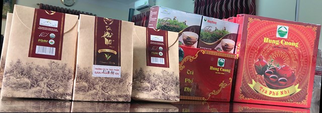 Sản phẩm cao cấp ch&egrave; Phổ Nhĩ H&ugrave;ng Cường