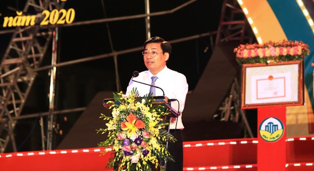 Chủ tịch UBND tỉnh Bắc Giang Dương Văn Th&aacute;i ph&aacute;t biểu tại buổi lễ