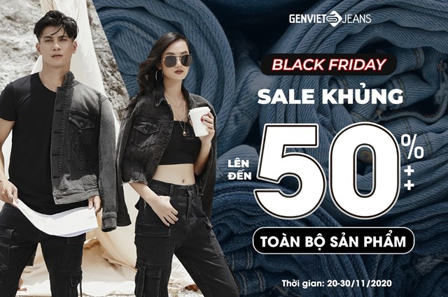 Hệ thống thời trang Genviet Jeans giảm gi&aacute; hơn 50%++ cho to&agrave;n bộ sản phẩm từ ng&agrave;y 20/11 đến 30/11/2020