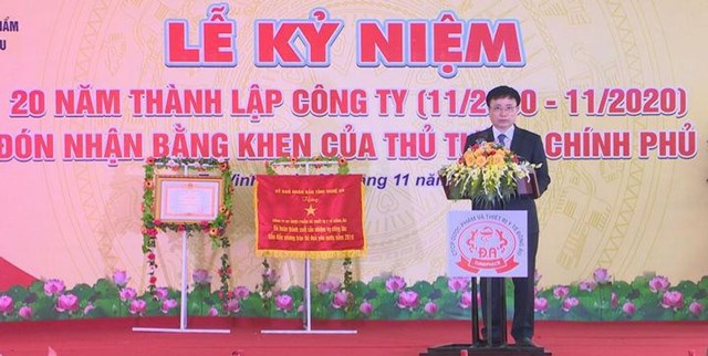 &Ocirc;ng B&ugrave;i Đ&igrave;nh Long - Ph&oacute; Chủ tịch UBND tỉnh ph&aacute;t biểu tại lễ kỷ niệm.