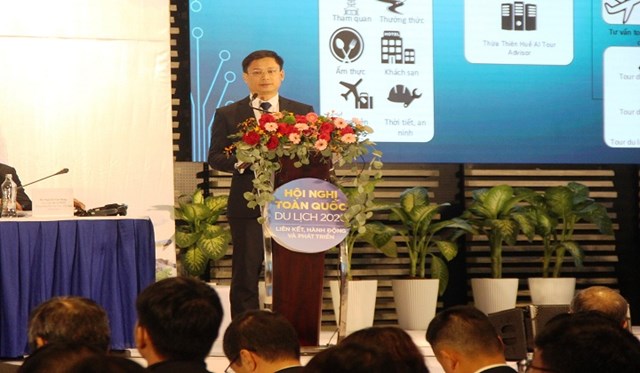 Ph&oacute; Chủ tịch UBND tỉnh Thừa Thi&ecirc;n Huế Nguyễn Thanh B&igrave;nh ph&aacute;t biểu tại Hội nghị