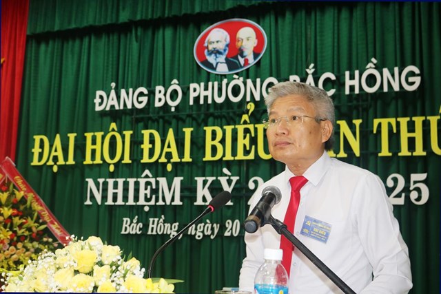 &Ocirc;ng Đặng Thanh Hải - Tỉnh ủy vi&ecirc;n, B&iacute; thư Thị ủy ph&aacute;t biểu chỉ đạo tại Đại hội &nbsp;