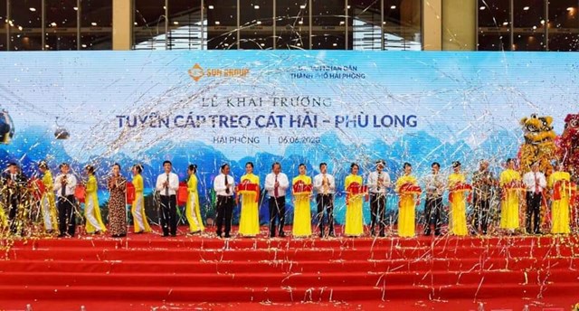 Kh&aacute;nh th&agrave;nh dự &aacute;n c&aacute;p treo C&aacute;t Hải &ndash; Ph&ugrave; Long