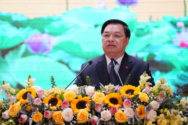 Ông Lê Mạnh Hùng - Phó Trưởng ban Tuyên giáo Trung ương - phát biểu tại hội nghị.