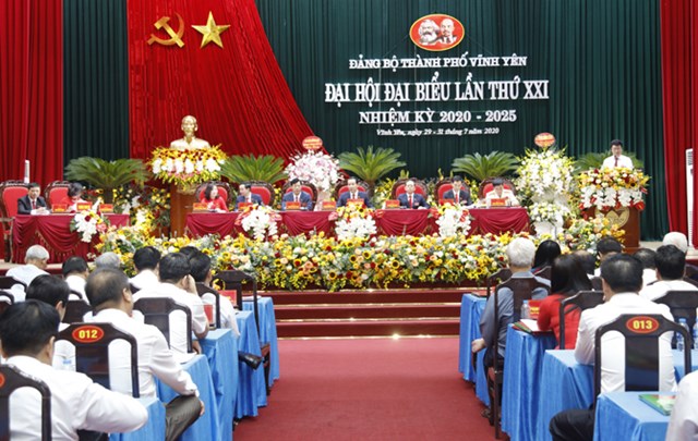 Vĩnh Y&#234;n (Vĩnh Ph&#250;c): Khai mạc Đại hội Đảng bộ th&#224;nh phố lần thứ XXI, nhiệm kỳ 2020 - 2025 - Ảnh 1