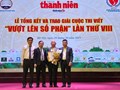 Lễ tổng kết, trao giải cuộc thi viết 'Vượt lên số phận' lần VIII
