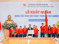 Đoàn thể thao Việt Nam rực rỡ khí thế trong lễ xuất quân dự SEA Games 33