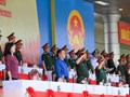 Lực lượng vũ trang tổng hợp luyện tại Trung tâm Huấn luyện Quốc gia 4 chuẩn bị cho lễ kỷ niệm lớn