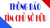 Thông báo tìm chủ sở hữu phương tiện
