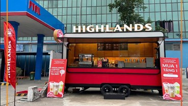 Highlands Coffee thử sức với mô hình cabin cà phê tại cây xăng