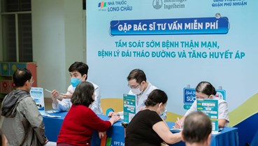 Nhà thuốc Long Châu miễn phí tầm soát sớm bệnh thận mạn trong cộng đồng