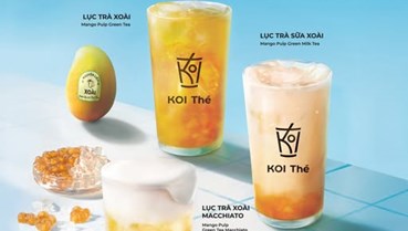 "Mango comeback": Hè 2025 bùng nổ với series lục trà xoài tại KOI Thé