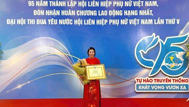 HTX Nông sản dược liệu Thu Hằng nhận bằng khen của Hội LHPN Việt Nam nhân kỷ niệm 95 năm thành lập