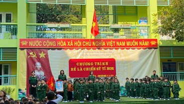 Sân chơi “Bé là chiến sĩ tí hon”: Củng cố niềm tin, khơi dậy niềm tự hào, tinh thần yêu nước của thầy và trò trường mầm non Long Biên