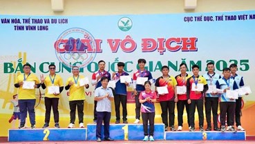 Quảng Ninh dẫn đầu Giải Vô địch Bắn cung quốc gia 2025 với 11 Huy chương Vàng