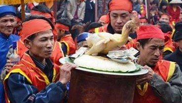 Tục dâng “cỗ bánh giầy” và “cỗ hàm ân” ở làng Đông Lai, xã Bàn Giản