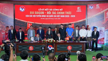 SABECO và VFF gia hạn hợp tác chiến lược, tiếp sức cho Bóng đá Việt Nam giai đoạn 2026