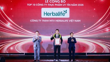 Herbalife Việt Nam được vinh danh Top 10 Công ty Thực phẩm 