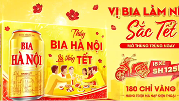 Bia Hà Nội - Mở thùng trúng ngay triệu lộc vàng