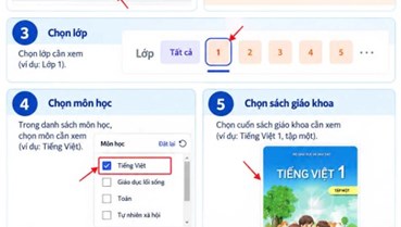 Hướng dẫn truy cập Sách giáo khoa điện tử trên trang taphuan.nxbgd.vn