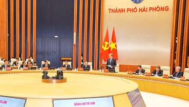 Tổng Bí thư Tô Lâm làm việc với Hải Phòng: Mở tầm nhìn mới cho thành phố cảng