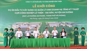 Khởi công CCN Lê Thiện – Đại Bản: Tạo động lực phát triển công nghiệp xanh, bền vững tại Hải Phòng