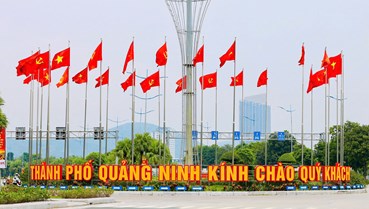 Rực rỡ cờ hoa đón mừng thành phố Quảng Ninh
