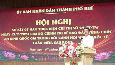 Giữ vững an ninh, tạo môi trường ổn định cho Huế phát triển