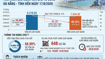 Đà Nẵng còn gần 8.000 tỷ đồng vốn đầu tư công chưa giải ngân