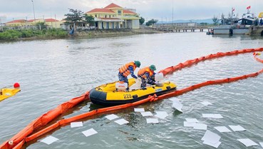 Bộ đội Biên phòng Đà Nẵng tăng cường khả năng phản ứng sự cố dầu