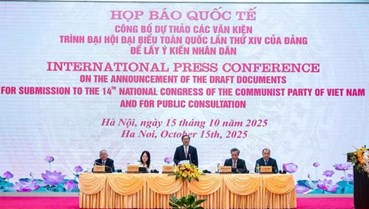 Họp báo quốc tế công bố Dự thảo các Văn kiện trình Đại hội đại biểu toàn quốc lần thứ XIV của Đảng