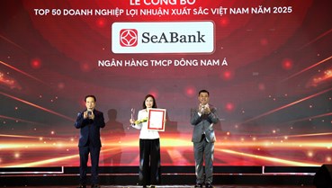 SeABank lần thứ 6 được vinh danh trong Top 50 doanh nghiệp có lợi nhuận xuất sắc nhất Việt Nam năm 2025