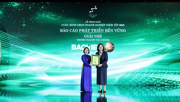 Tập đoàn Bảo Việt đạt Giải Nhì Báo cáo phát triển bền vững
