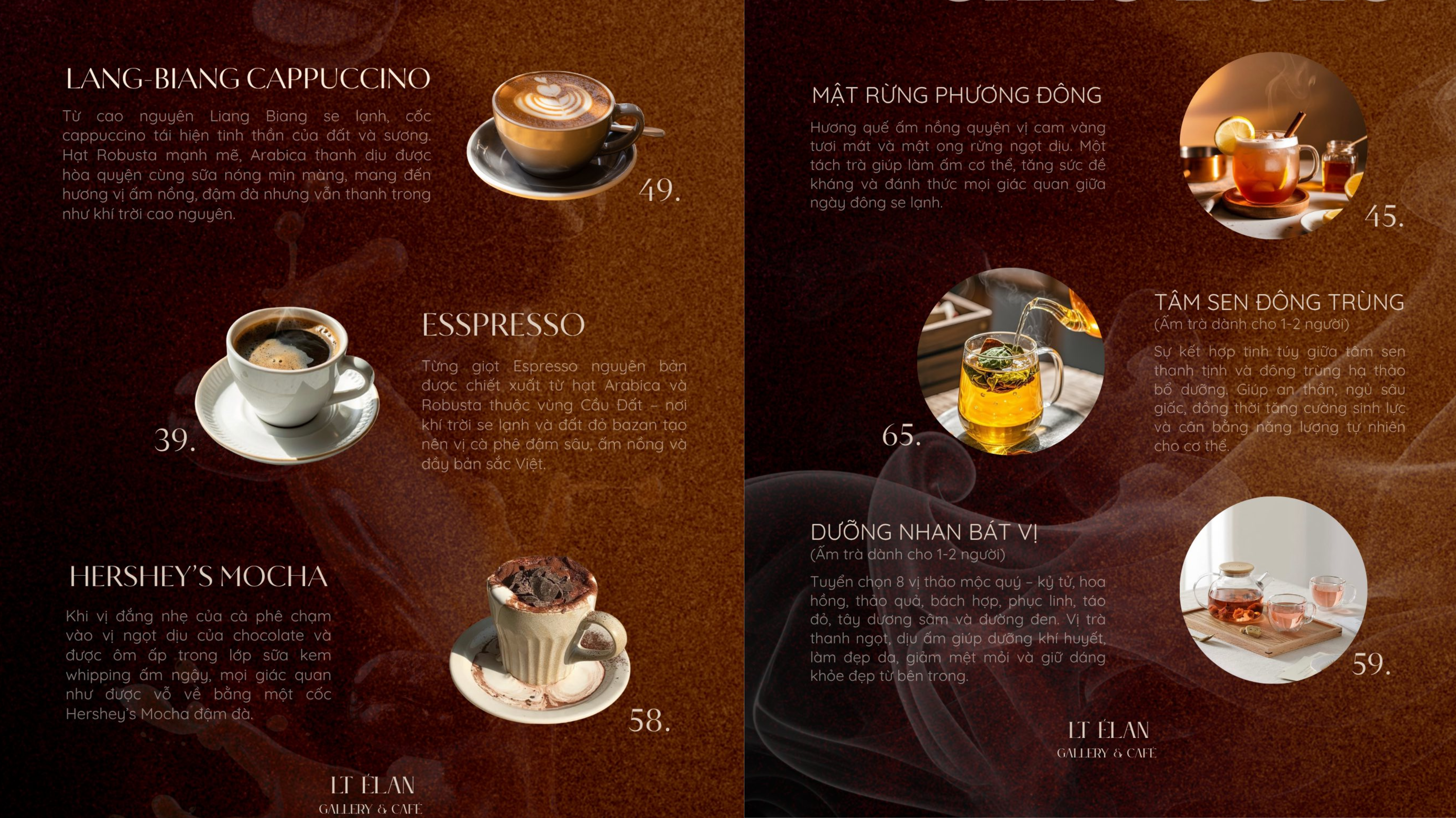 Hệ thống menu tại LT &Eacute;LAN cập nhật th&ecirc;m những thức uống mới v&agrave;o m&ugrave;a đ&ocirc;ng