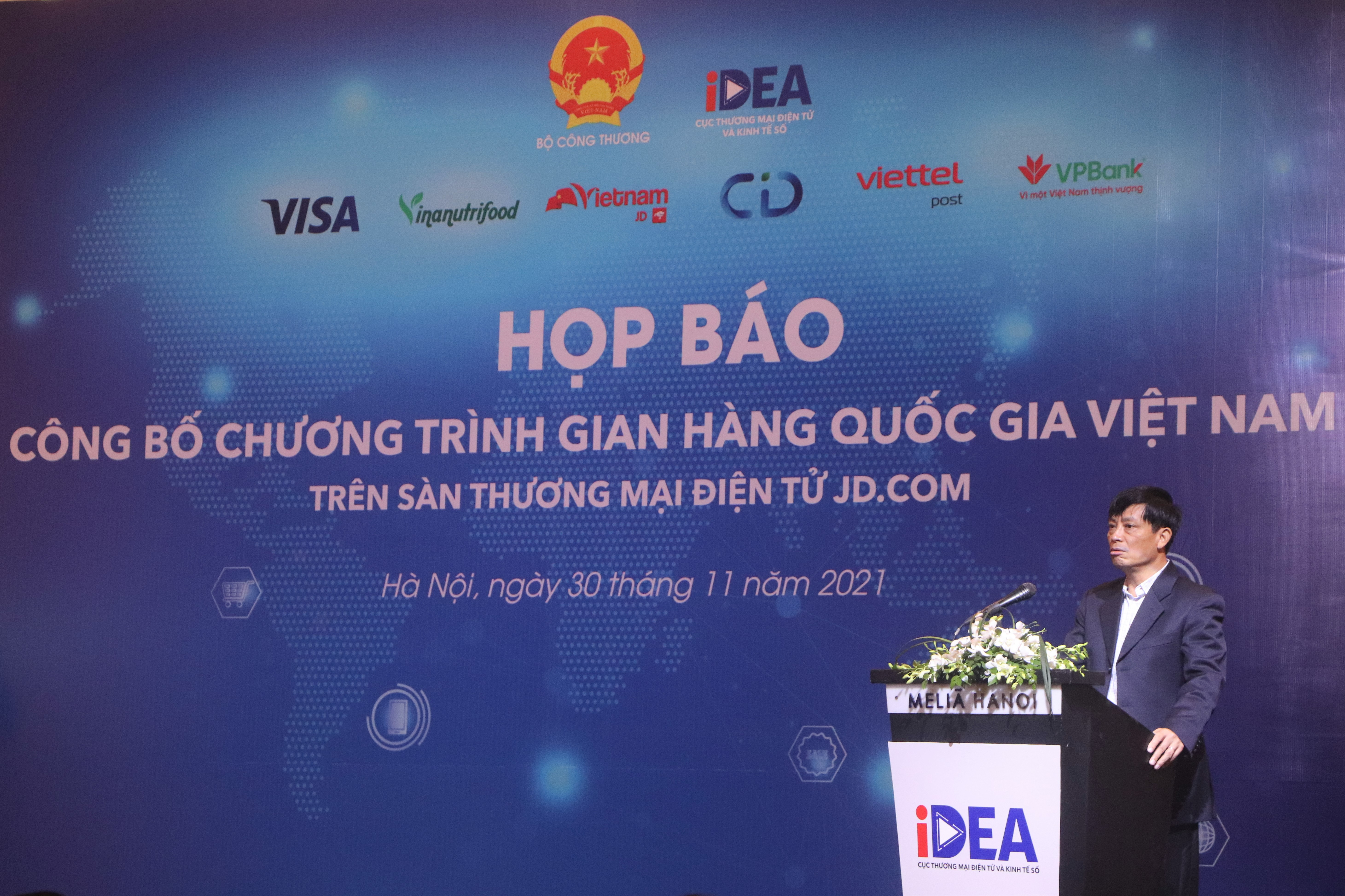 &Ocirc;ng Đặng Ho&agrave;ng Hải - Cục trưởng Cục Thương mại điện tử v&agrave; Kinh tế số - Bộ C&ocirc;ng Thương ph&aacute;t biểu tại buổi lễ