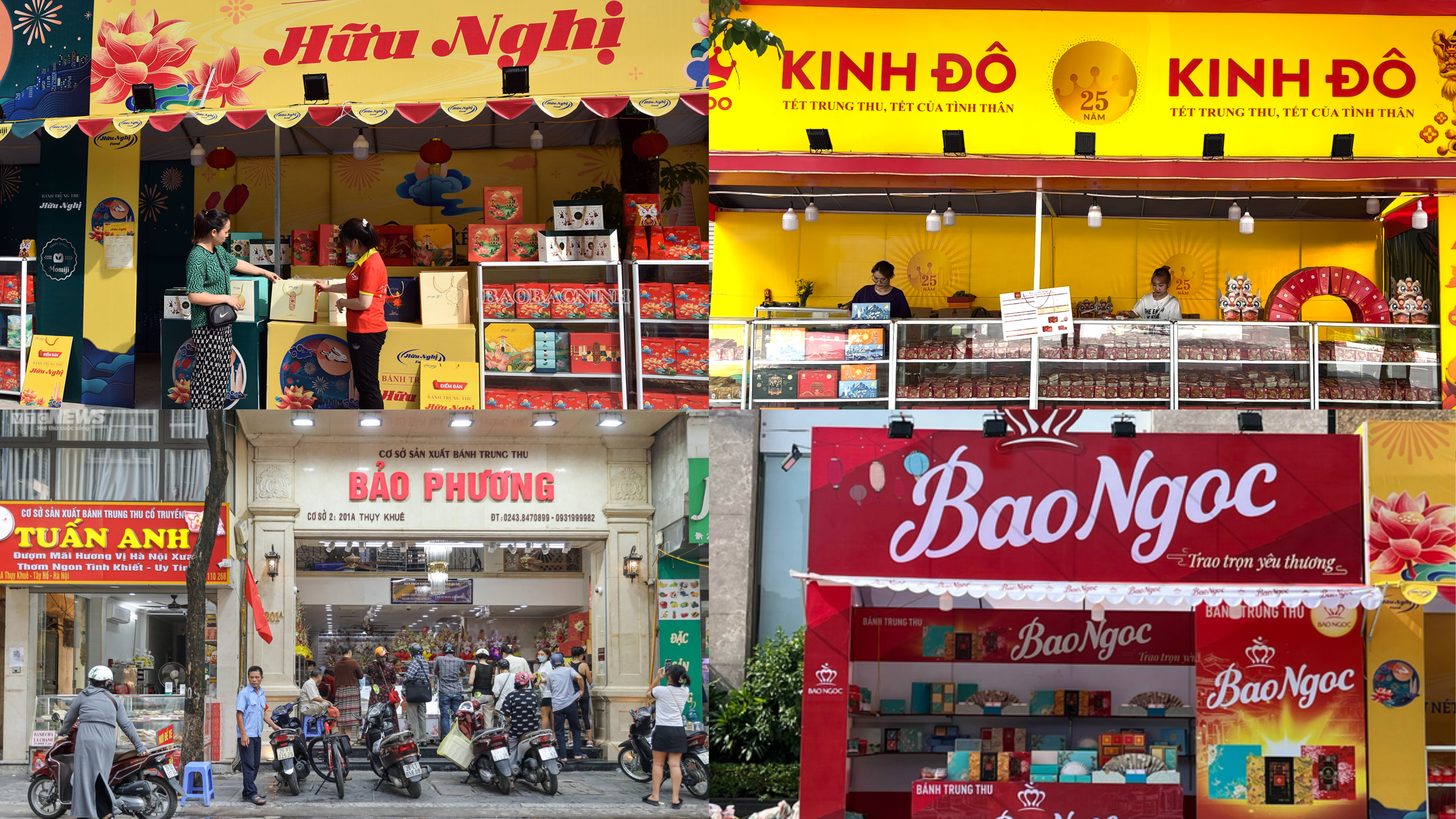 C&aacute;c h&atilde;ng b&aacute;nh trung thu nổi tiếng bắt đầu dựng điểm b&aacute;n