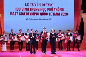 100% học sinh dự thi Olympic khu vực và quốc tế năm 2020 đều đoạt giải