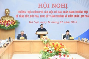 Thường trực Chính phủ làm việc với 20 ngân hàng thương mại và ngân hàng chính sách xã hội