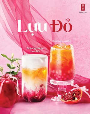 Gong Cha ra mắt BST Lựu Đỏ: Câu chuyện vị giác từ trà Oolong và trái lựu
