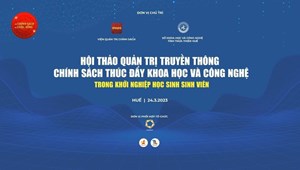 Hội thảo khoa học “Quản trị truyền thông chính sách thúc đẩy khoa học và công nghệ trong khởi nghiệp học sinh –sinh viên”