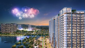 Khung hình “đậm chất điện ảnh” từ ban công căn hộ Onsen 3 Nam Nha Trang