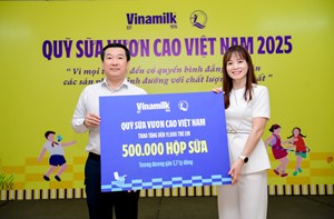 Vinamilk & Quỹ sữa dành tặng 500.000 hộp sữa đến trẻ em nhân dịp 50 năm thống nhất đất nước 