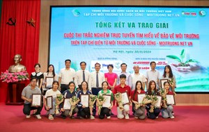 Tổng kết và trao giải Cuộc thi trắc nghiệm trực tuyến Tìm hiểu về bảo vệ môi trường trên Tạp chí điện tử Môi trường và Cuộc sống