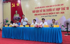 Đại biểu HĐND huyện Sóc Sơn tiếp xúc cử tri trước kỳ họp thứ 18