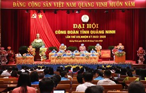 Đại hội Công đoàn tỉnh Quảng Ninh lần thứ XIV, nhiệm kỳ 2023 - 2028 thành công tốt đẹp