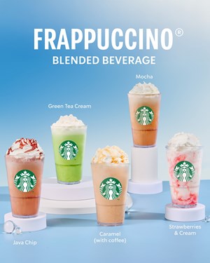 Khám phá mùa hè tươi mát với 5 hương vị Frappuccino Starbucks